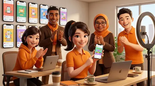 The paid social team reviewing Meta and TikTok ads (AI image)